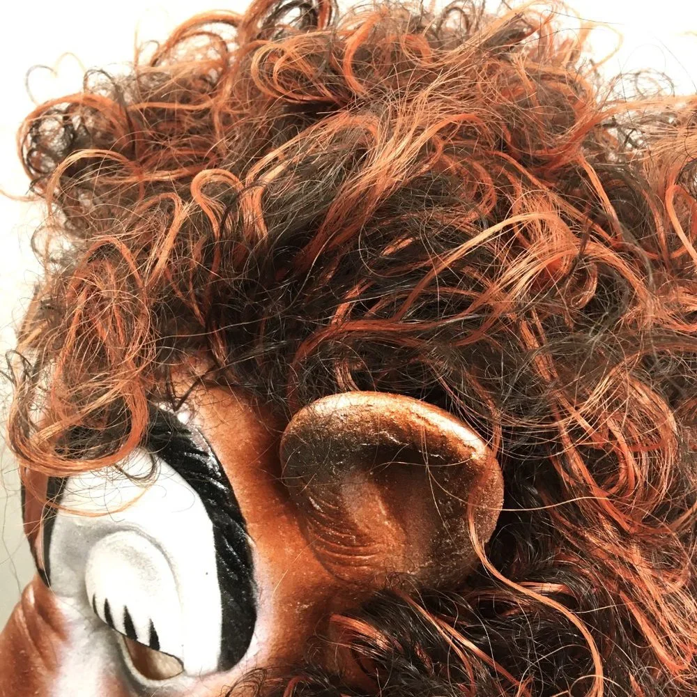 VTG Cesar Lion Head Rubber Latex Halloween Mask